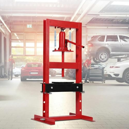 GAOMON Superior 6 Ton H-Frame Hydraulic Shop Press – Adjustable Height Benchtop Press with Movable Plates, Particulate Cover – Professional Steel Hydraulic Power Equipment for Garage, Auto Repair