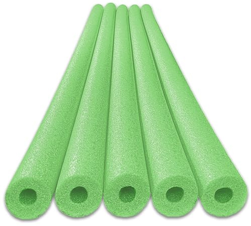 Oodles of Noodles Deluxe Rainbow Pool Noodles Foam - Pack of 5 - Approx. 48 inch x 2.5 inch Multi-Purpose Foam Tubes, Pool Noodles Bulk Floats for Pool, Exercise, Crafts, Padding, Insulation & More