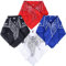 QUMAO (100% Baumwolle) 3stk, 4stk, 6 stk Paisley Bandana Halstuch 55 x 55 cm Kopftuch Armtuch Mischfarben Haar, Hals, Kopf Schal Nickituch Vierecktuch (Schwarz + Weiß + Rot + Blau, 4 Stück)