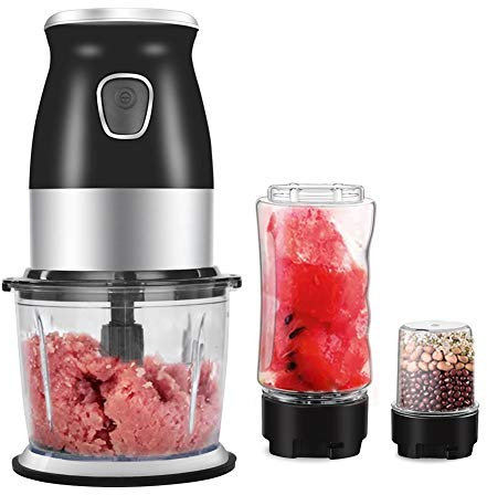 4 En 1 Batido Licuadora Batidora, Multifunción Sistema De Procesador De Alimentos De Cocina 500W De Alta Velocidad Licuadora/Picadora/Molinillo Con Botella Portátil Sin BPA,4in1