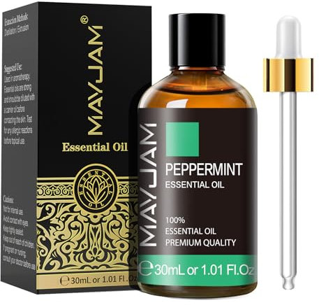 MAYJAM Peppermint Essential Oils 30ML, Peppermint Oil for Diffuser, Humidifier, DIY, Home, Wardrobes
