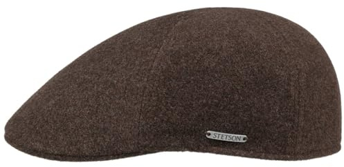 Stetson Texas Wool Gatsby Cap Schirmmütze meliert einfarbig Herren Herbst Winter