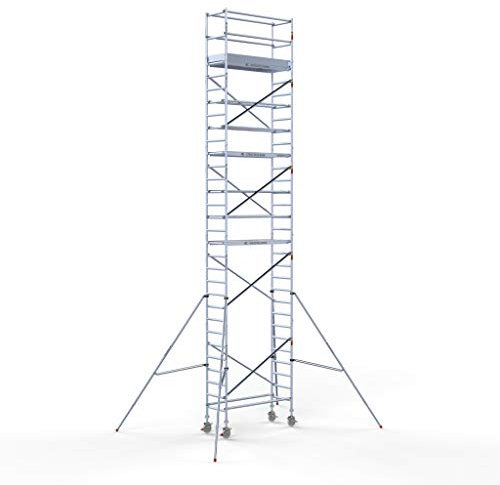 AC Steigtechnik Rollgerüst PRO-S 200 | bis 10 m Arbeitshöhe | erweiterbar | Wandstand | 1,90 m Plattform mit Luke | TÜV/GS | Rollrüstung | Zimmerfahrgerüst | Gerüst | Zimmergerüst