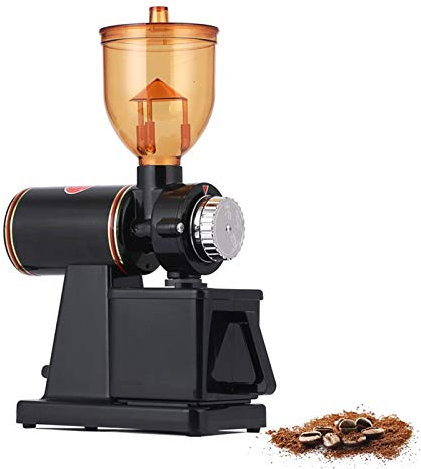 RANRANHOME Molinillo De Café Eléctrico, Molienda En Polvo De Grano De Café Profesional,Molinillo De Café De Placas Cónicas Ajustable con 8 Ajustes Precisos De Molido, Fácil De Limpiar,Black 1,220V