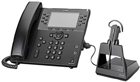 Plantronics - Voyager 4245 Office (Poly) - Bluetooth Convertible Headset with 3 Wearing Styles - Connect to PC/Mac, Mobile & Desk Phone - Works with Teams, Zoom & More,Black