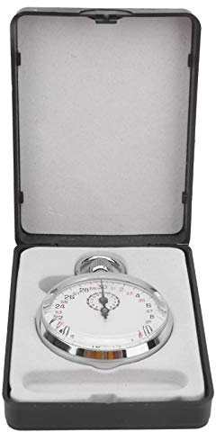 Jenngaoo Mechanische Stoppuhr, Runder Sport Chronograph Laufender Timer Physik Unterrichtsgeräte für Sportmatch Wettkampftraining Timing Sporttrainer Fitness