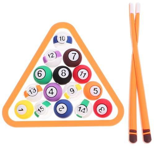 BESPORTBLE Q1288SW05W5VK0SYZ11D220 Billard-Kuchendekoration, Billard-Modell, Snooker-Thema, Geburtstagsparty, Kuchendekoration, Backzubehör, 8 x 8 cm