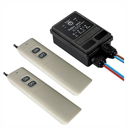 ZHOFONET IP65 Wasserdicht Relais mit Fernbedienung,AC 220v/230v/240V Schalter mit Fernbedienung,40A Funk Relais RF Schalter mit für elektrische Gerte,Leuchten,Motor,Wasserpumpe(1500m Langstrecken)