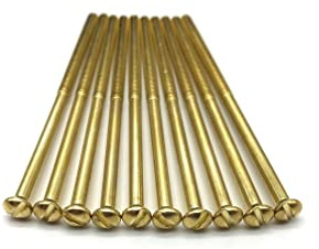 Jones DIY M3.5 Brass/Gold Electrical Socket Screws, 75mm, For Switches, Light Switch, Plug Sockets, 3.5mm x 75mm, (10)