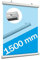 SPRINTIS Posterschiene aus Aluminium, Posterklemmschiene zum Aufklappen, mit Anti-Rutsch-Gummi (1500 x 26 mm)
