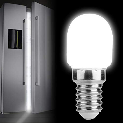 Pygmy Lamp, 2W E14 LED Nevera Congelador Aparato Bombilla Mini Luz de Vela de luz Diurna Bombilla Máquina de Coser Lámpara para iluminación del hogar(Blanco)