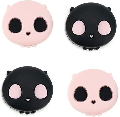 GeekShare Halloween Cute Xbox One Controller Thumb Grips, morbido silicone Thumbsticks Cover Caps Set compatibile con Xbox One Controller, 2 coppie / 4 pezzi - teschio rosa