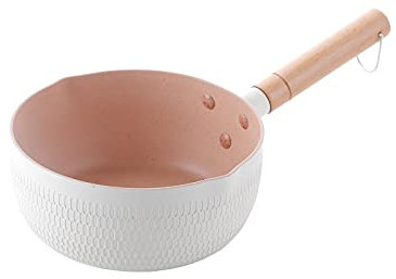 HODAGES Stock Pot, Snow Pan, Food Supplement Pot, Casserole, Medical Stone Layer, Cooking Stockpot,Pink-22CM (White 22CM)