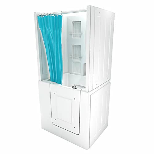 AcquaVapore Seniorendusche und Sitzwanne Kombination Wanne mit Tür S02D-A-L 78x100x205cm