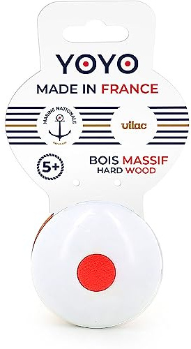 Vilac - Yoyo Bâchi - Marine Nationale - Jouet en Bois - Jeu d'Adresse - Yoyo aux Couleurs de la Coiffe d'un Matelot - Blanc et Rouge - pour Enfants à Partir de 5 Ans, Multicouleur