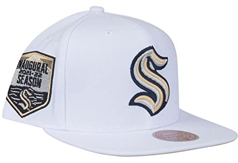 Mitchell & Ness Snapback-keps vinter vit Seattle Kraken