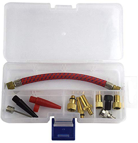 12 Stück/Set Luftbettpumpe Schlauchadapter Düse Ventil Luftschlauch Aufpumpen Nadeln Fahrrad Pumpe Inflator Anschluss Fahrrad Werkzeuge