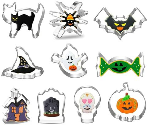 10 Piezas Moldes Galletas Halloween Cortadores Galletas Halloween, Hallowen, Cortapastas Halloween, Moldes Reposteria, Moldes Para De Galletas Halloween (Halloween)