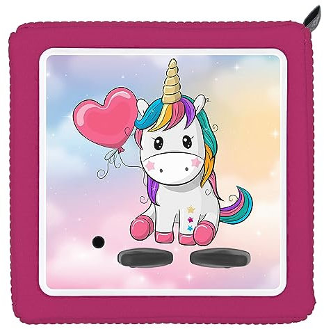 Punalu Schutzfolie für Toniebox, Einhorn mit Luftballon zauberhafter Hintergrund, selbstklebend, Wasser- und Kratzfest, Einhörner Toniebox Aufkleber