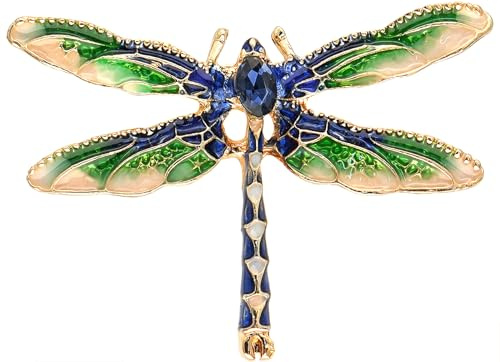 Tidefire Insekt Brosche Kristall Biene Brosche Libelle Brosche Schmetterling Brosche Pin Strass Tier Anstecknadel für Damen (46661 Grün)