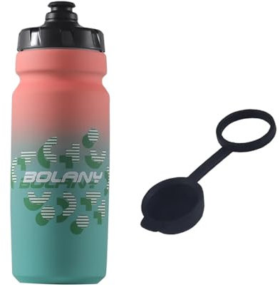 BIKECO 750ML Fahrradflasche Wasserflasche PP5 Kunststoff Leichtgewicht Tragbare Tasse Farbverlauf Fahrrad Tragbarer Wasserkocher für Radfahren Outdoor Fitnessstudio Bergsport (Orange-grün)