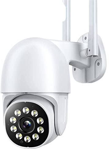 cámara de Seguridad Gran Angular, 5MP 5X Zoom Mini cámara IP WiFi 3MP Tuya Smart Ai Seguimiento automático Cámara de Seguridad for el hogar Color Exterior IR Visión Nocturna CCTV Cámara con diseño de