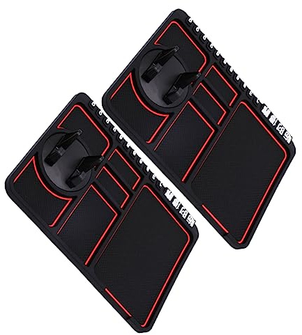 Homoyoyo Multifunktionale Handyhalterung Fürs Auto Rutschfestes PVC Pad Armaturenbrett Temporäre Parknummerntafel 2 Stück Farblich Sortiert