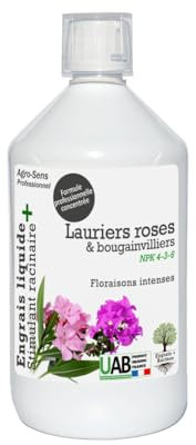Engrais lauriers roses et bougainvilliers, formule liquide concentrée - Agro Sens - 500 ml (250 litres de préparation)