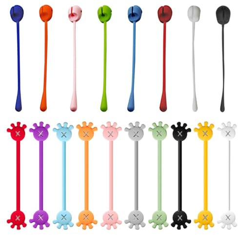 Organizzatori Di Cavi Magnetici Da 10 Pezzi, Organizzatori Di Cavi Da 8 Pezzi, Organizzatori Di Cavi A Forma Di Palma, Fascette Per Cavi, Adatti Per Organizzare Cuffie, Cavi Dati E Fili