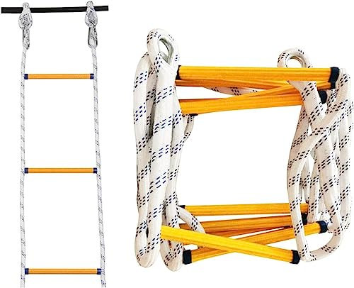 Soft Ladder Rope Ladder Emergency Fire Escape Outdoor Portable Ladder Training Rescue Rope Ladder, Adult Family Playground Rope Ladder