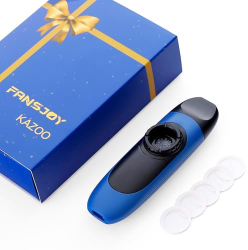 Fansjoy Kazoo für Erwachsene, Kazoo Instrument Professionell mit 5 Membranen und Lanyard, Tolles Geschenk für Musikliebhaber