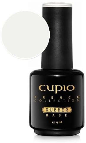 Cupio Rubber Base French Milky White 15 ml – Milchig weiße UV/LED Base für Gellack – Aufbau & Naturnagelverstärkung für French Maniküre