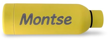 Cocholate | Botella térmica agua acero inoxidable personalizada láser | Sin BPA | Mantiene 24H Frío / 12H Calor | Isotérmica y Hermética - Doble Pared al Vacío a Prueba de Fugas | 500ml (Amarillo)