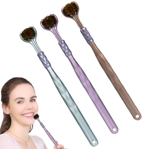 Bambini E Adulti A Tre Spazzolini Da Denti-Spazzo Multi-angolare Setola | Cleaner Orale A Lati Con Design Avvolgente, Igiene Della Bocca Piena, Protezione Gengivale, Sbiancamento E Accessori Pe