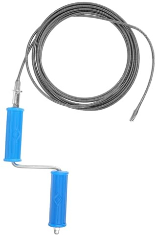 STOBAZA Drain Auger Flessibile per Idraulica Casa Strumento Manuale e Motorizzato per Rimozione e Intasamenti da Lavandini Cucina Bagno e Doccia Molla in Resistente