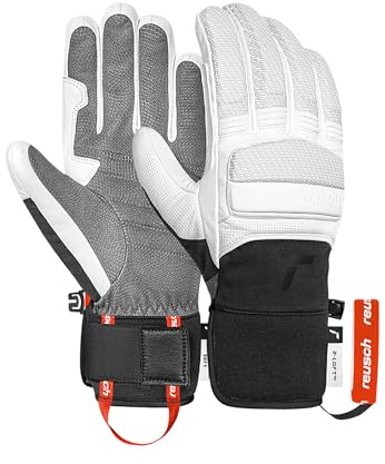 Reusch Alpine Master Gants de Ski Unisexes – Gants d'hiver imperméables et Coupe-Vent avec Cuir de chèvre, Rembourrage des Chevilles et des Doigts, Chauds, Respirants, Robustes