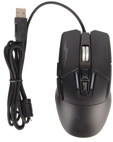 OPSDKVKS Souris mécanique de Sport électronique G7, Souris de Jeu Filaire USB, Conception en Forme de Voiture de Sport avec lumière LED à Respiration fraîche, 4 DPI réglables jusqu'à 3200, (Noire)