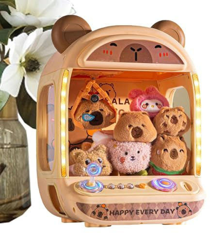 Capibara-Krallenmaschine – interaktives elektronisches Bauchmuskel-Spielzeug, 33 cm, Candy Grabber Leckerli-Spender, große Krallenmaschine für Kinder, Reisen, Zuhause, Schutz