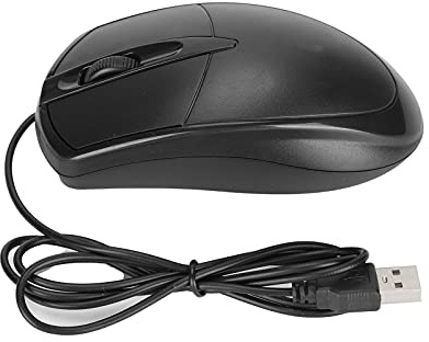 BONKZEBU Ratón de Oficina Ergonómico con Cable USB, Sensores de Alta Precisión para XP/7/8/10, Ratón de PC Ligero y Duradero para Ordenador Portátil