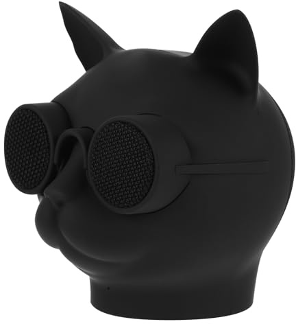 HOMSFOU Tragbarer Kleiner Funk Lautsprecher Katzenkopf Kabelloser USB Lautsprecher Kompakt und Kompatibel für Smartphone Tabletpc