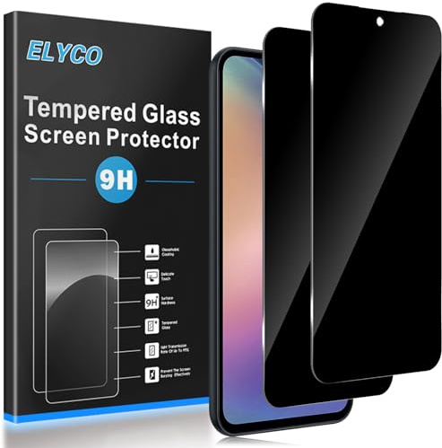ELYCO Privacy Vetro Temperato Compatibile con Samsung Galaxy A54 5G, 2 Pezzi Anti-Spy Pellicola Protettiva, 9H Durezza Ultra Resistente, Protezione Privacy Schermo Pellicola, Anti-Graffio