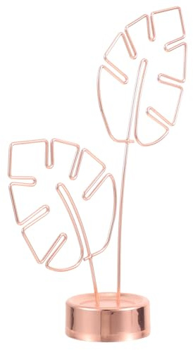 Zerodeko Schreibtisch Notizhalter mit Fotoclip und Sockel Monstera Blatt Form als Tischkartenhalter für Zuhause und Büroveranstaltungen
