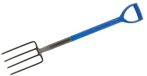 Silverline 675067 Gartengabel 950 mm, Blau / Silber