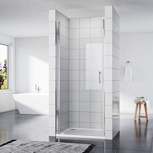 SONNI Duschkabine Duschtür Nischendrehtür 70 x 195 cm Nano Beschichtung Nischentür Schwingtür ESG Glas Dusche Glastür Dusche Pendeltür dusche Duschtrennwand