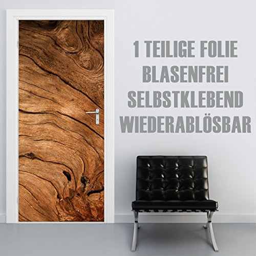 XXL-Tapeten Türtapete selbstklebend TürPoster Wood Closeup im Format 90x210cm - Türfolie Klebefolie von Trendwände