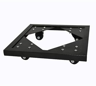 Casaflora ultrastarke Pflanzenroller für Pflanzkübel - passend für Pflanzgefäße Aller Marken - aus massivem Metall, schwarz - Größe (LxBxH): 32x32x7 cm- Tragkraft bis 300 kg