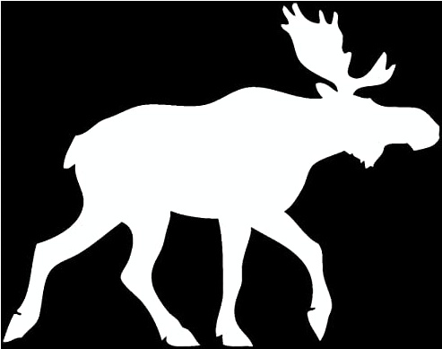 Samunshi® Norwegen Elch Tier Aufkleber Autoaufkleber Sticker für Auto Motorrad Wohnmobil Scheiben in 11 Größen und 25 Farben (10x7,8cm weiß)