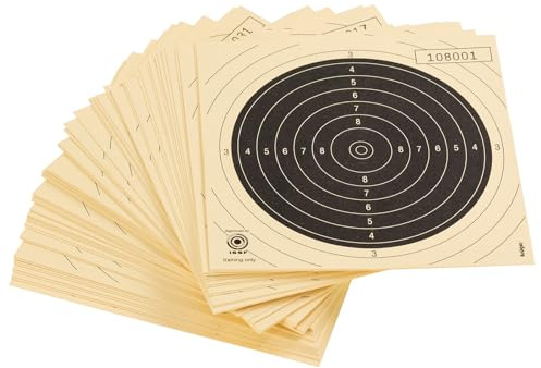 OpTacs - Kleinkaliberscheibe 14 x 14 cm - Zielscheibe fortlaufen nummeriert - Schießscheibe für Training und Wettkampf - 250er Pack