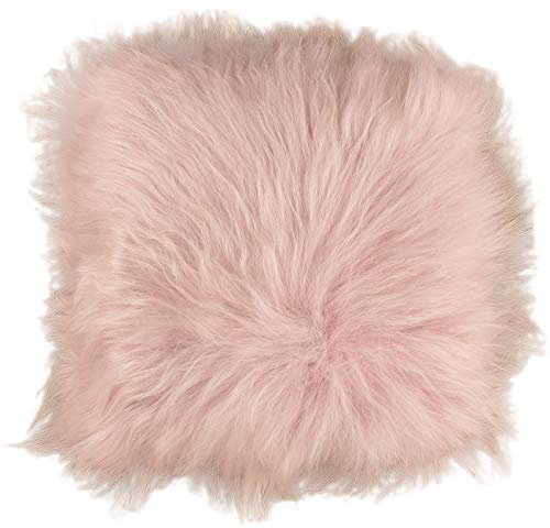 generisch Lammfell Kissenbezug pink 40 x 40 cm aus isländischem Lammfell Schaffell Kissen