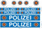 beihaasnatuerlich® Polizei Aufkleber - 11-teiliges Sticker Set - Kratzfest - wetterbeständige Folie - Zubehör für Bobbycar, Fahrrad, Laufrad, Modellbau, Bike, Boot, Auto, Playmobil - Plakette RC